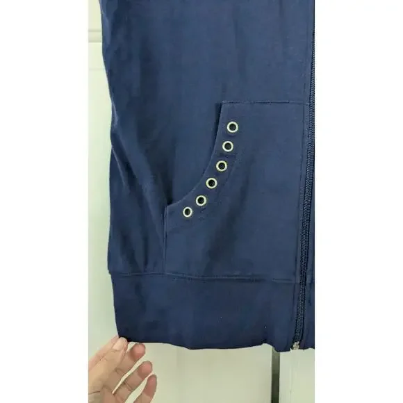 LA Blues Y2K Short Sleeve Hoodie Top - Picture 5 of 6